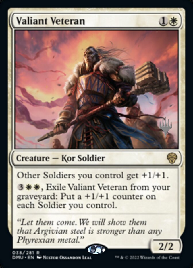 Valiant Veteran (Promo Pack) [Dominaria United Promos] | Exor Games Bridgewater