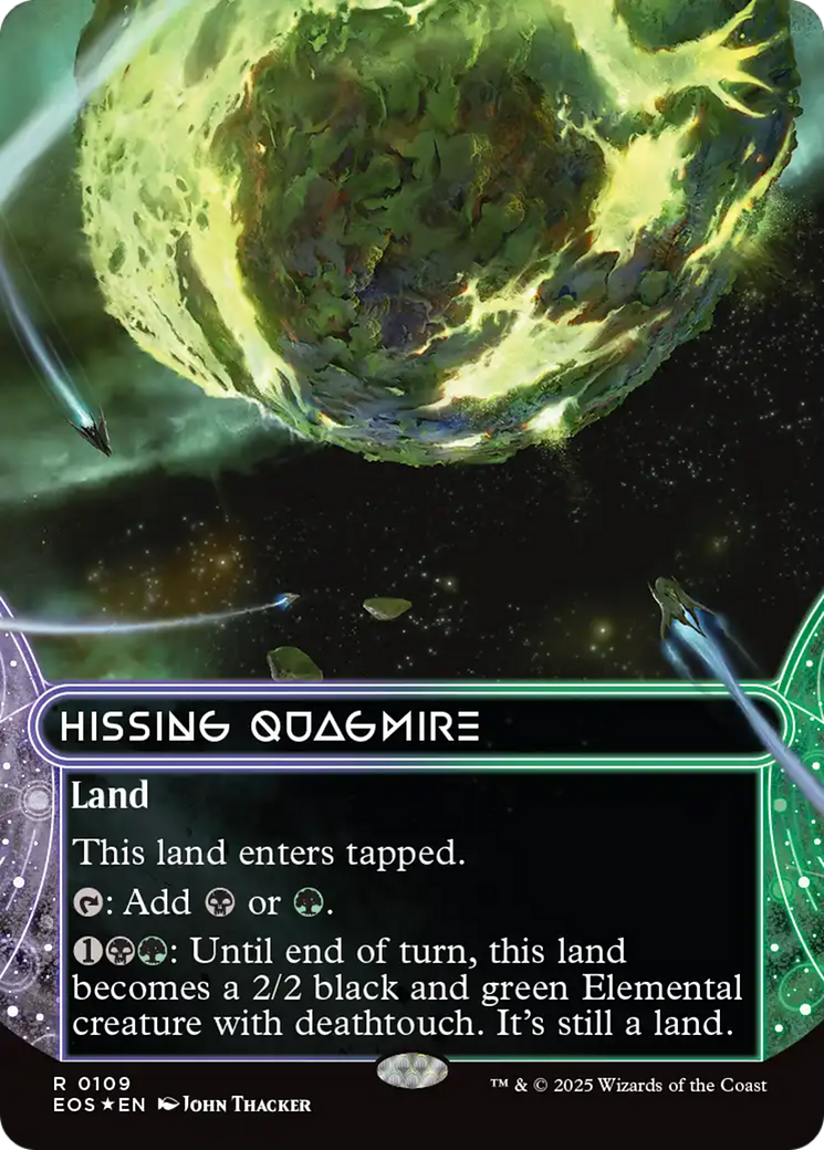 Hissing Quagmire (0109) (Borderless) (Galaxy Foil) [Edge of Eternities: Stellar Sights] | Exor Games Bridgewater