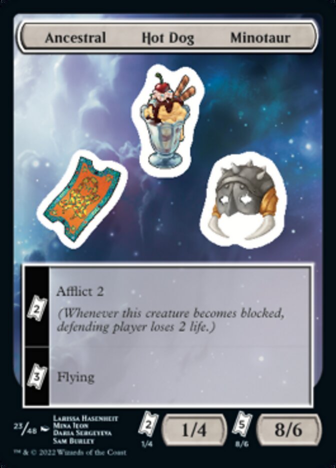 Ancestral Hot Dog Minotaur [Unfinity Stickers] | Exor Games Bridgewater