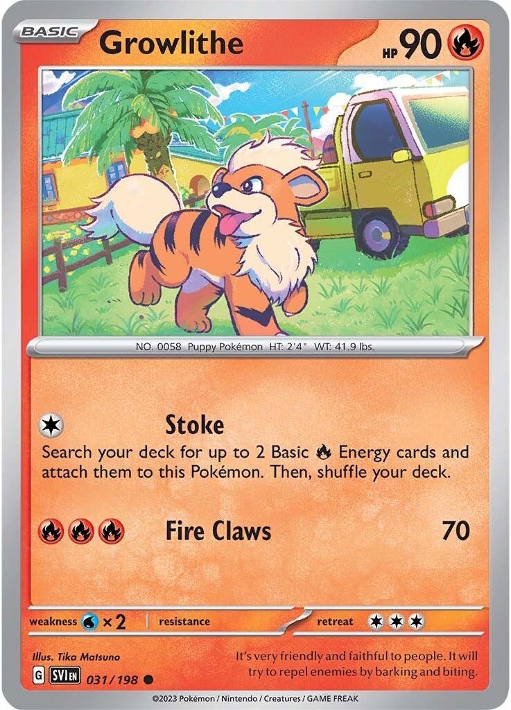 Growlithe (031/198) [Scarlet & Violet: Base Set] | Exor Games Bridgewater