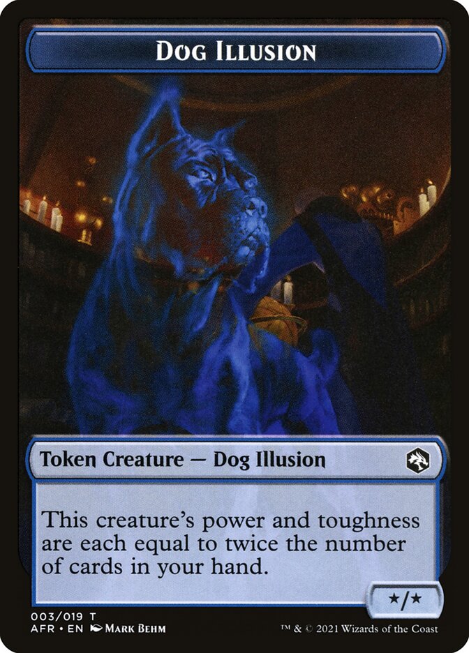 Zombie // Dog Illusion Double-Sided Token [Dungeons & Dragons: Adventures in the Forgotten Realms Tokens] | Exor Games Bridgewater