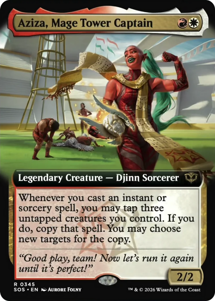 Aziza, Mage Tower Captain (Extended Art) [Secrets of Strixhaven] | Exor Games Bridgewater