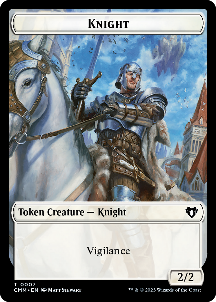 Eldrazi // Knight Double-Sided Token [Commander Masters Tokens] | Exor Games Bridgewater