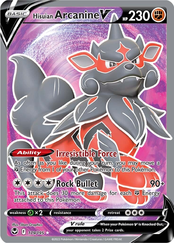 Hisuian Arcanine V (179/195) [Sword & Shield: Silver Tempest] | Exor Games Bridgewater