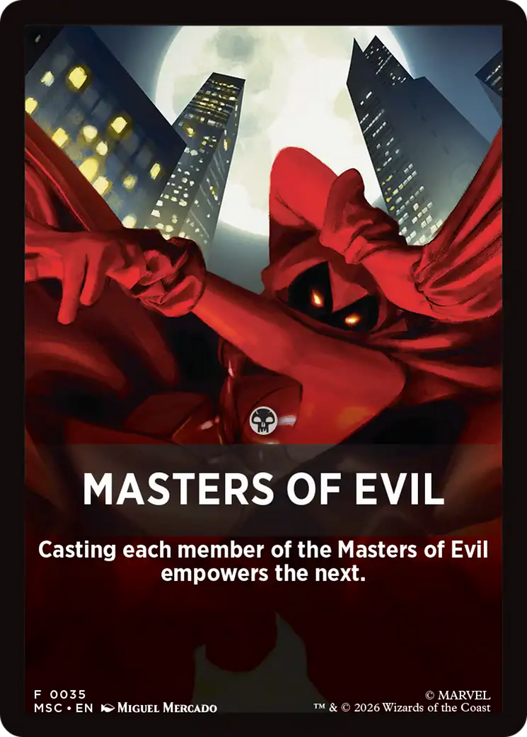 Masters of Evil Theme Card [Marvel Super Heroes Commander] | Exor Games Bridgewater