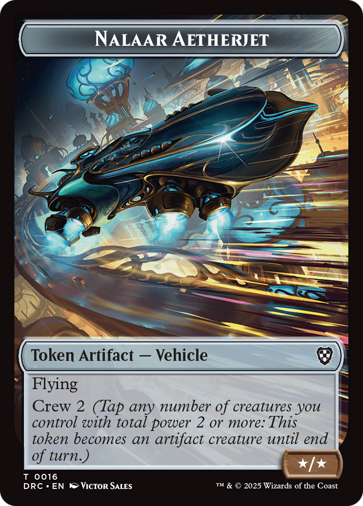 Construct // Nalaar Aetherjet Double-Sided Token [Aetherdrift Tokens] | Exor Games Bridgewater