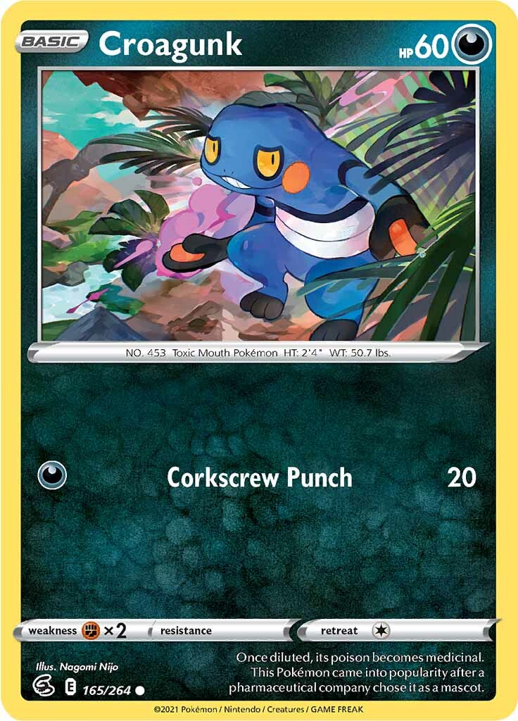 Croagunk (165/264) [Sword & Shield: Fusion Strike] | Exor Games Bridgewater