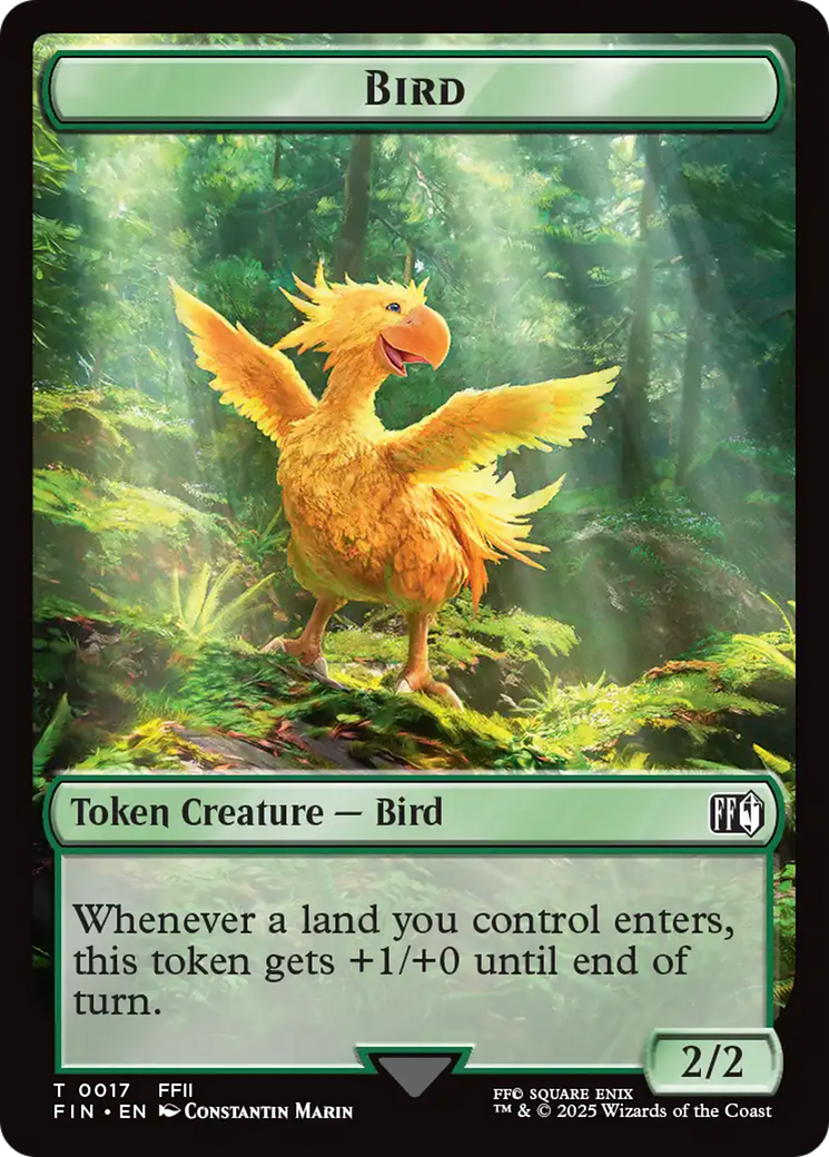 Bird (0017) // Wizard (0015) Double-Sided Token [FINAL FANTASY Tokens] | Exor Games Bridgewater
