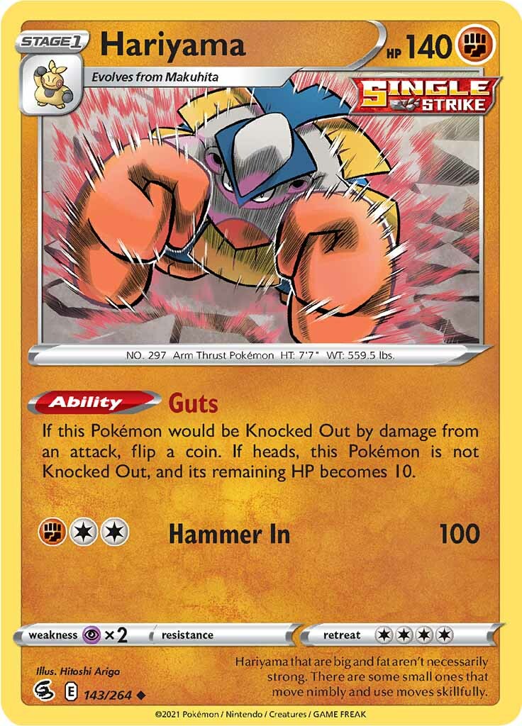 Hariyama (143/264) [Sword & Shield: Fusion Strike] | Exor Games Bridgewater