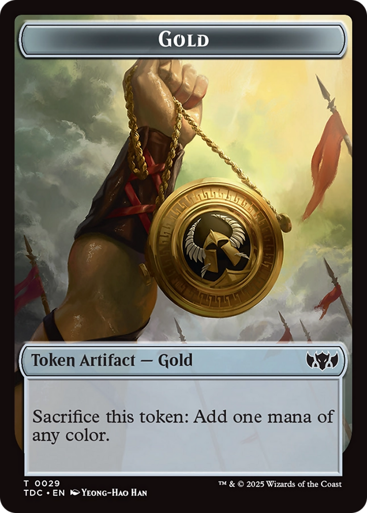 Elemental (0016) // Gold Double-Sided Token [Tarkir: Dragonstorm Commander Tokens] | Exor Games Bridgewater