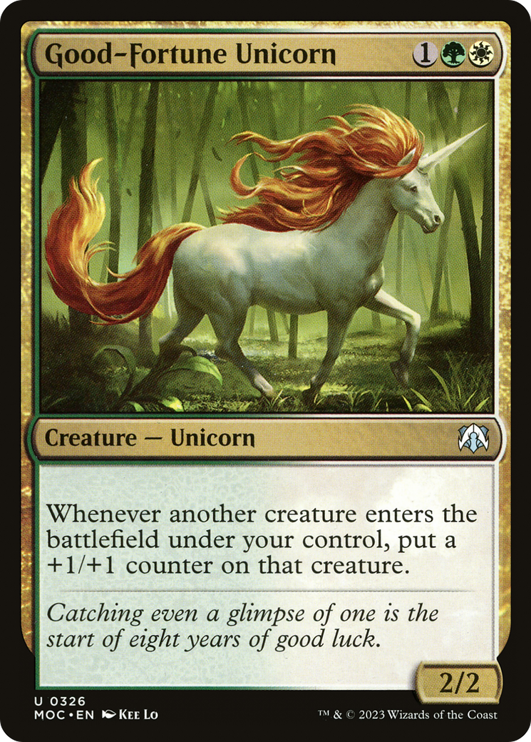 Good-Fortune Unicorn [March of the Machine Commander] | Exor Games Bridgewater