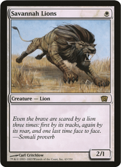 Savannah Lions (Oversized) [Eighth Edition Box Topper] | Exor Games Bridgewater