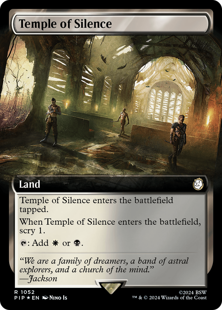 Temple of Silence (Extended Art) (Surge Foil) [Fallout] | Exor Games Bridgewater