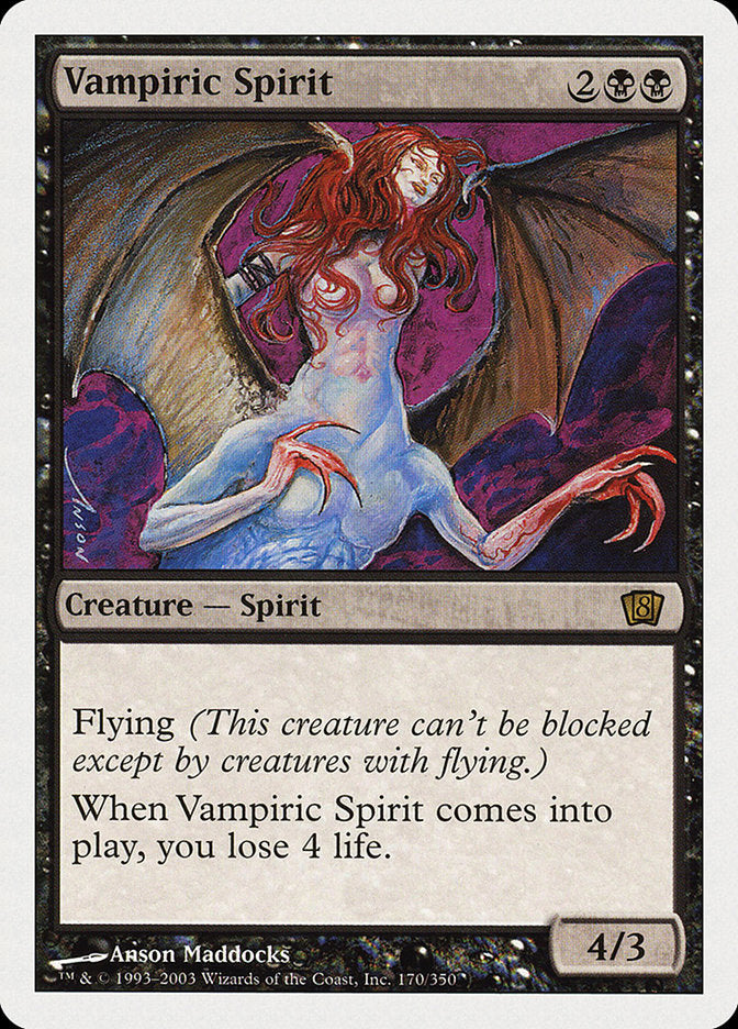 Vampiric Spirit (8th Edition) [Oversize Cards] | Exor Games Bridgewater