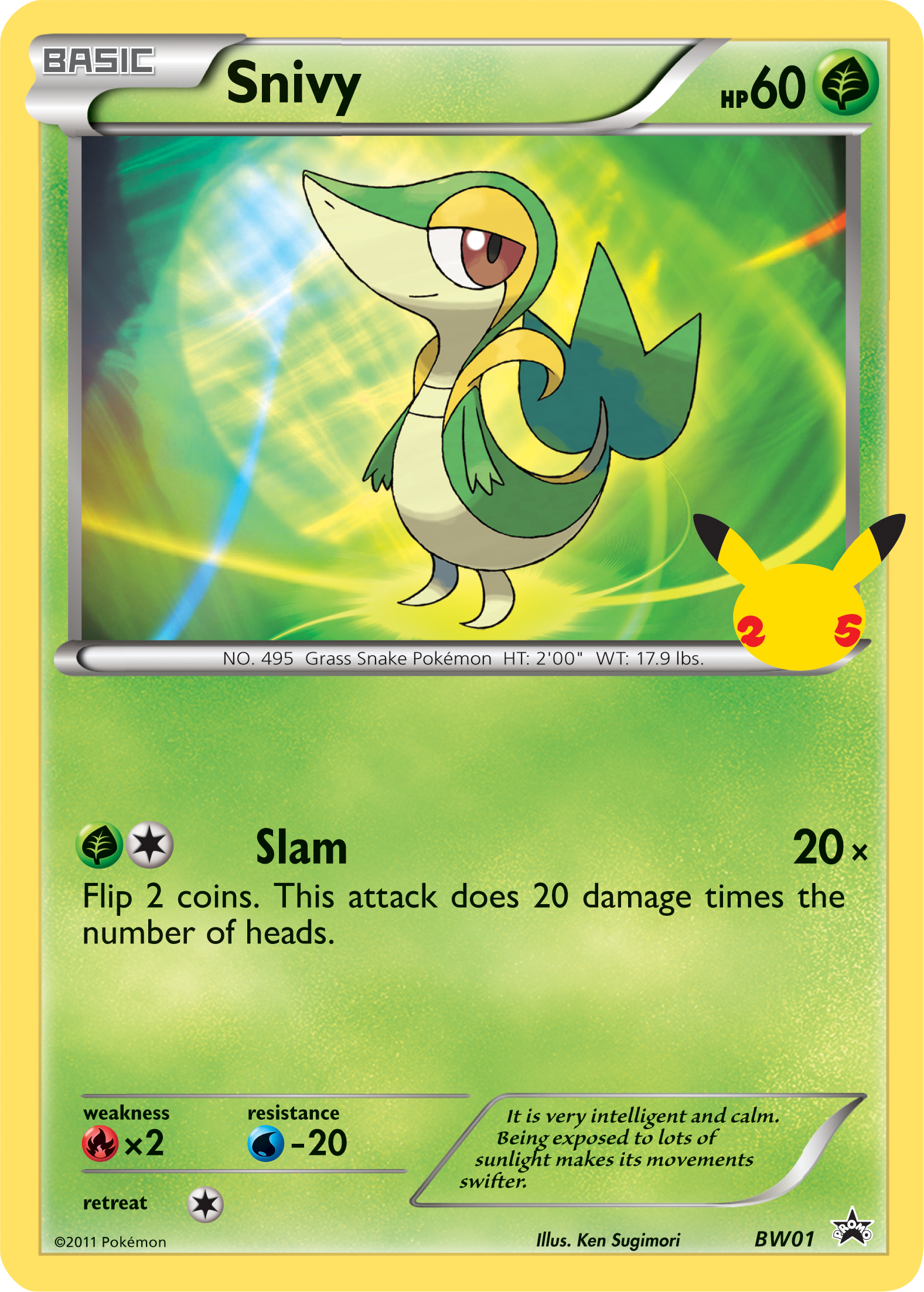 Snivy (BW01) (Jumbo Card) [First Partner Pack] | Exor Games Bridgewater