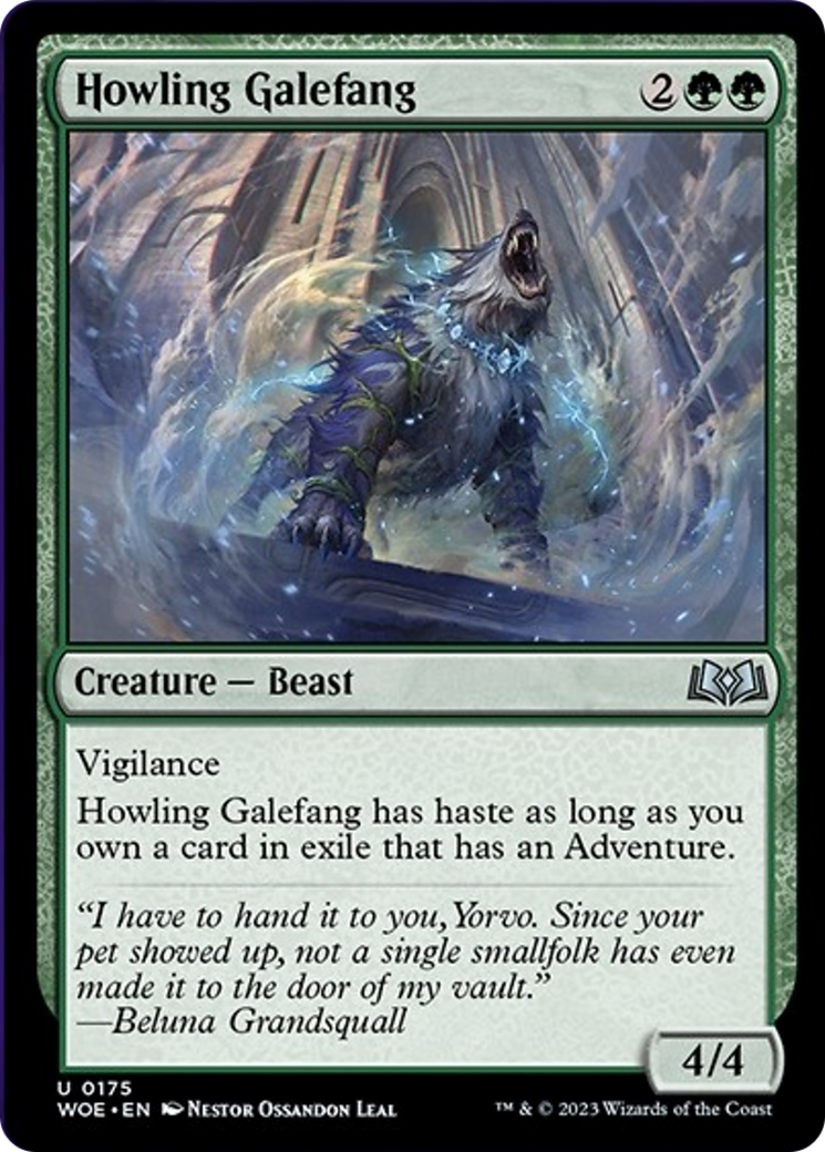 Howling Galefang [Wilds of Eldraine] | Exor Games Bridgewater