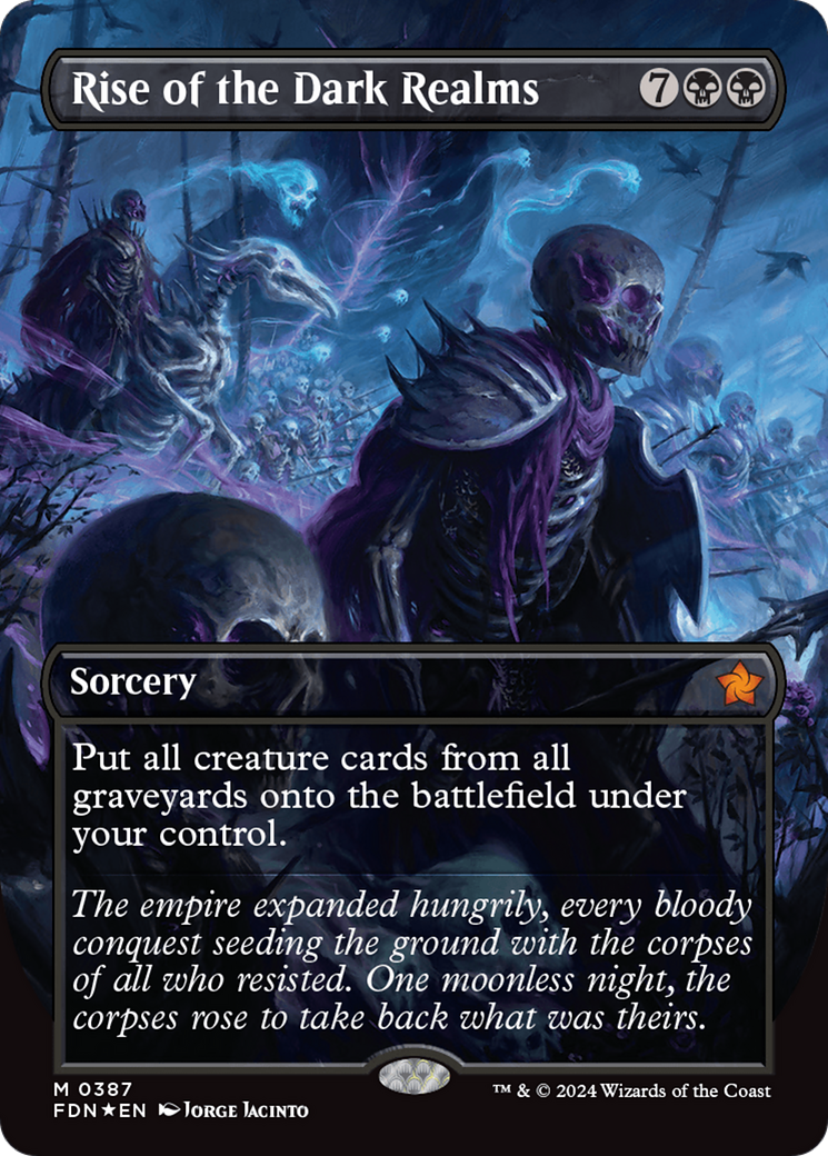 Rise of the Dark Realms (Borderless) (Mana Foil) [Foundations] | Exor Games Bridgewater