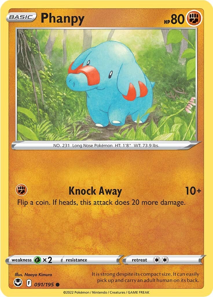 Phanpy (091/195) [Sword & Shield: Silver Tempest] | Exor Games Bridgewater