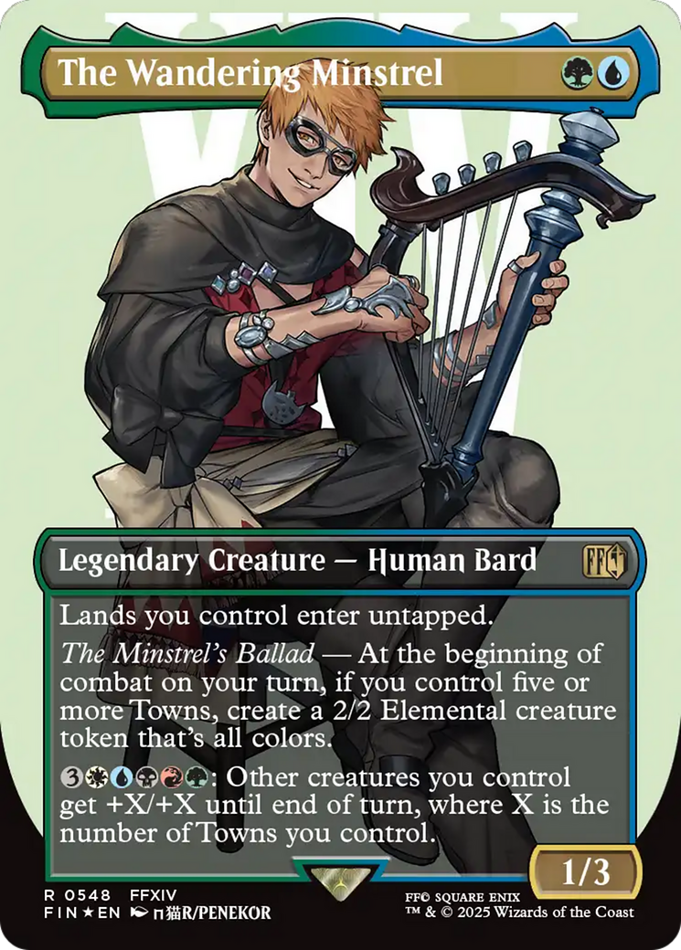 The Wandering Minstrel (Borderless) (Surge Foil) [FINAL FANTASY] | Exor Games Bridgewater