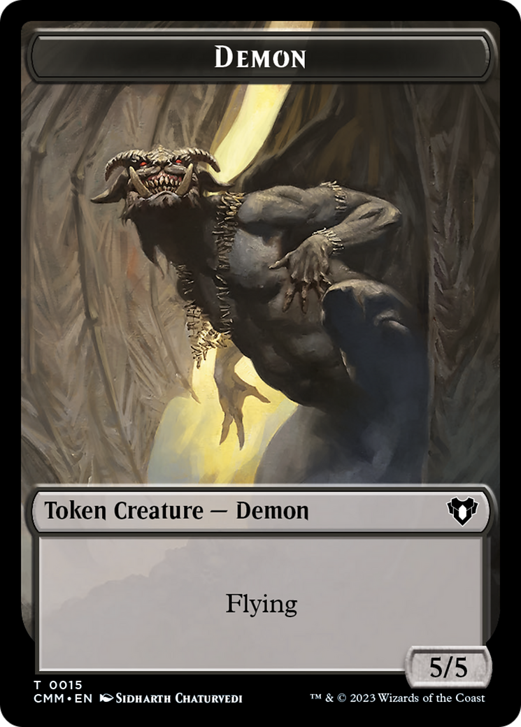 Demon Token [Commander Masters Tokens] | Exor Games Bridgewater