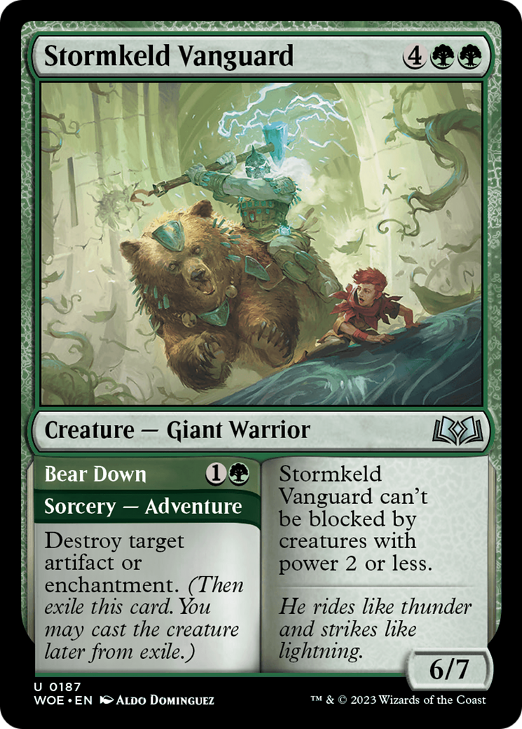 Stormkeld Vanguard // Bear Down [Wilds of Eldraine] | Exor Games Bridgewater