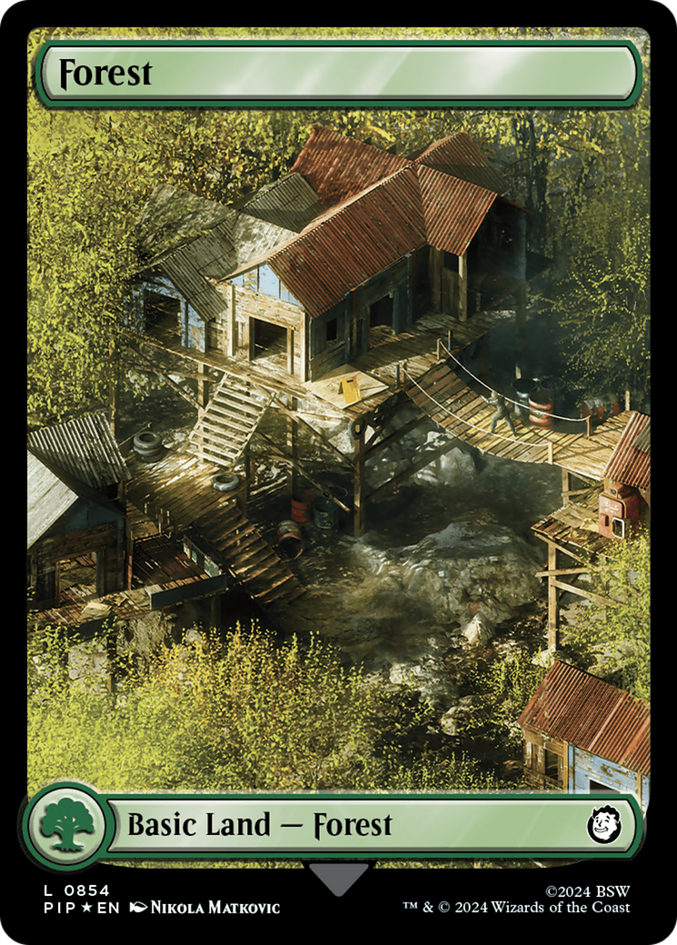 Forest (0854) (Surge Foil) [Fallout] | Exor Games Bridgewater