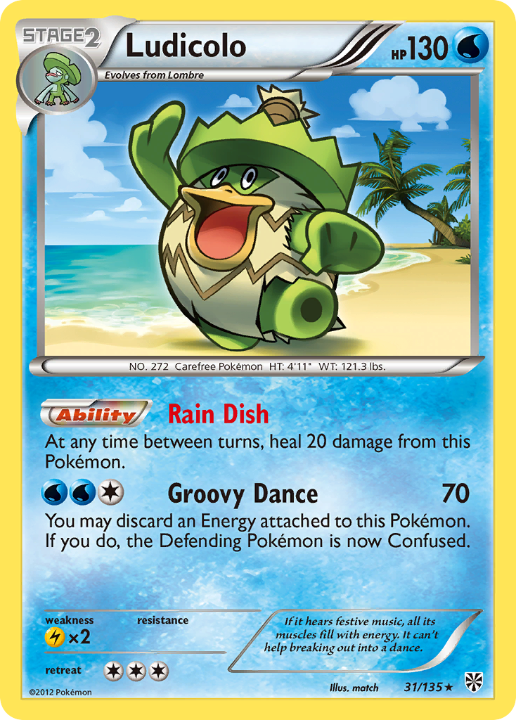 Ludicolo (31/135) [Black & White: Plasma Storm] | Exor Games Bridgewater