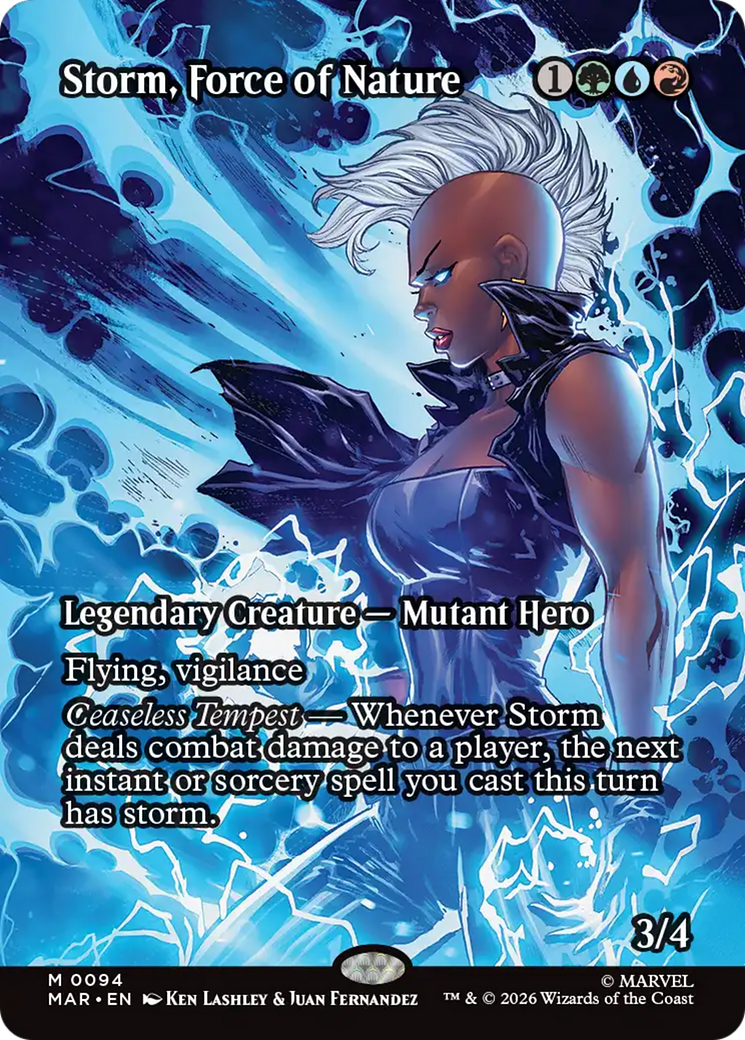 Storm, Force of Nature (Borderless) [Marvel Universe: Eternal-Legal] | Exor Games Bridgewater