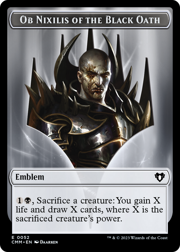 Ob Nixilis of the Black Oath Emblem [Commander Masters Tokens] | Exor Games Bridgewater