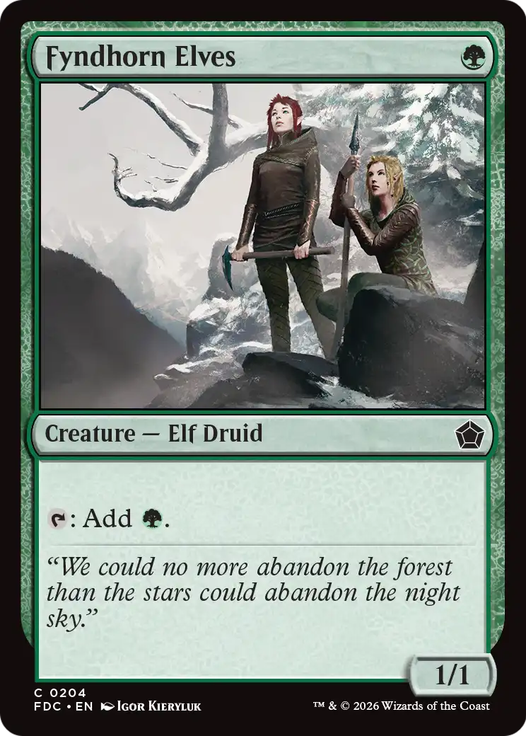Fyndhorn Elves [Foundations Commander] | Exor Games Bridgewater