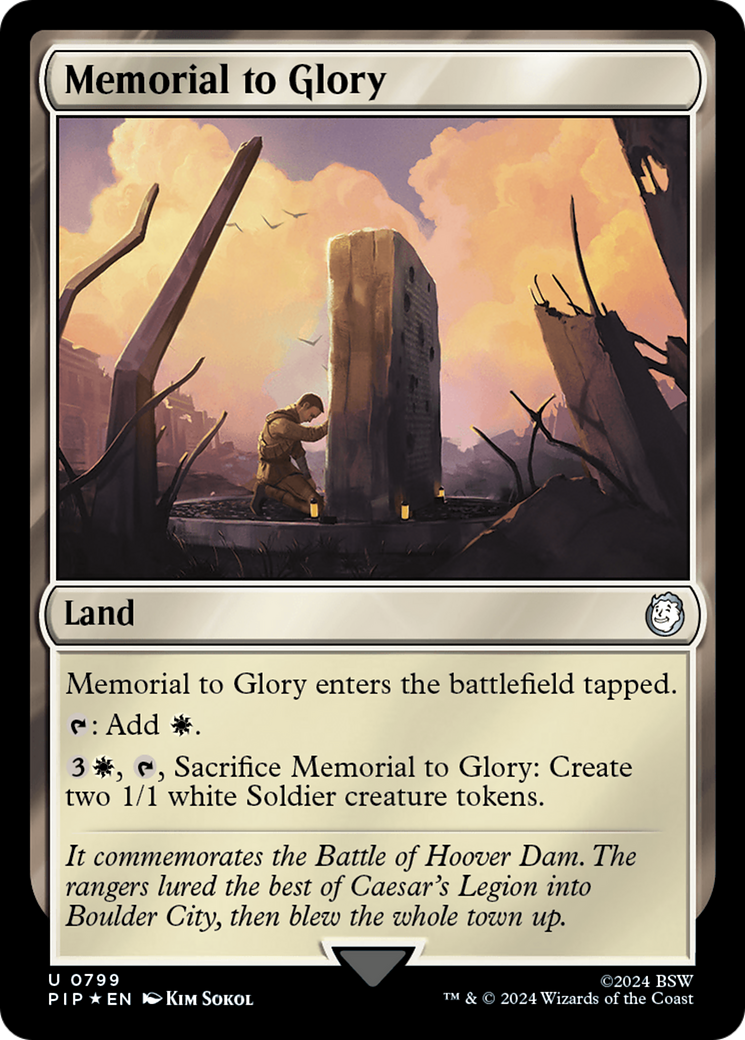 Memorial to Glory (Surge Foil) [Fallout] | Exor Games Bridgewater