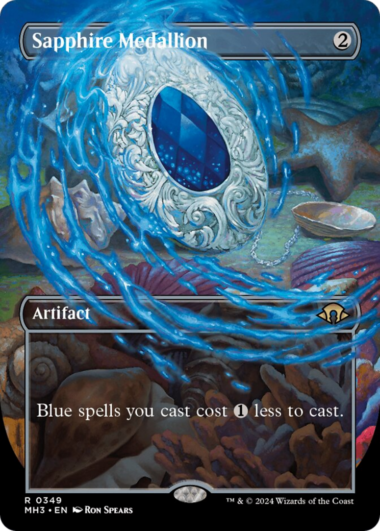 Sapphire Medallion (Borderless) [Modern Horizons 3] | Exor Games Bridgewater