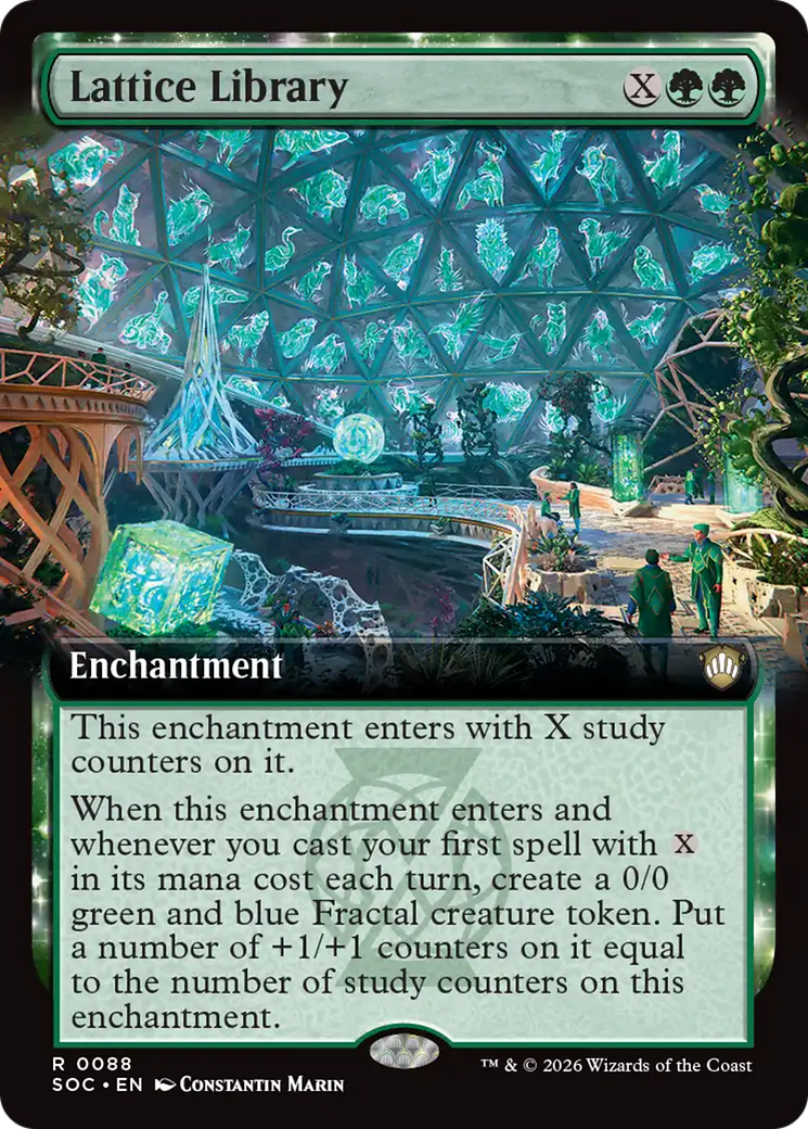 Lattice Library (Extended Art) [Secrets of Strixhaven Commander] | Exor Games Bridgewater