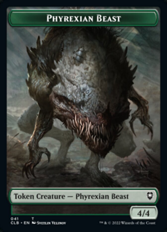 Phyrexian Beast // Wurm Double-Sided Token [Commander Legends: Battle for Baldur's Gate Tokens] | Exor Games Bridgewater