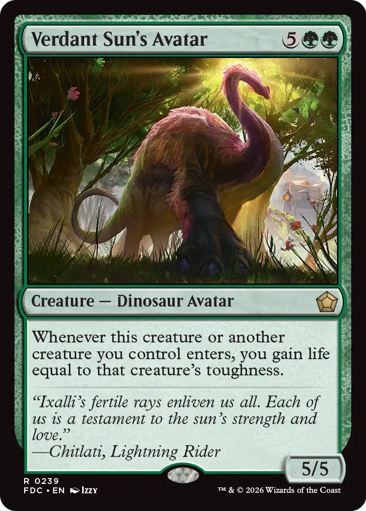 Verdant Sun's Avatar [Foundations Commander] | Exor Games Bridgewater