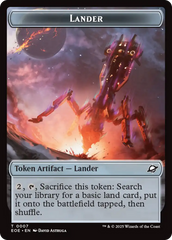 Human Soldier // Lander (0007) Doubled-Sided Token [Edge of Eternities Tokens] | Exor Games Bridgewater