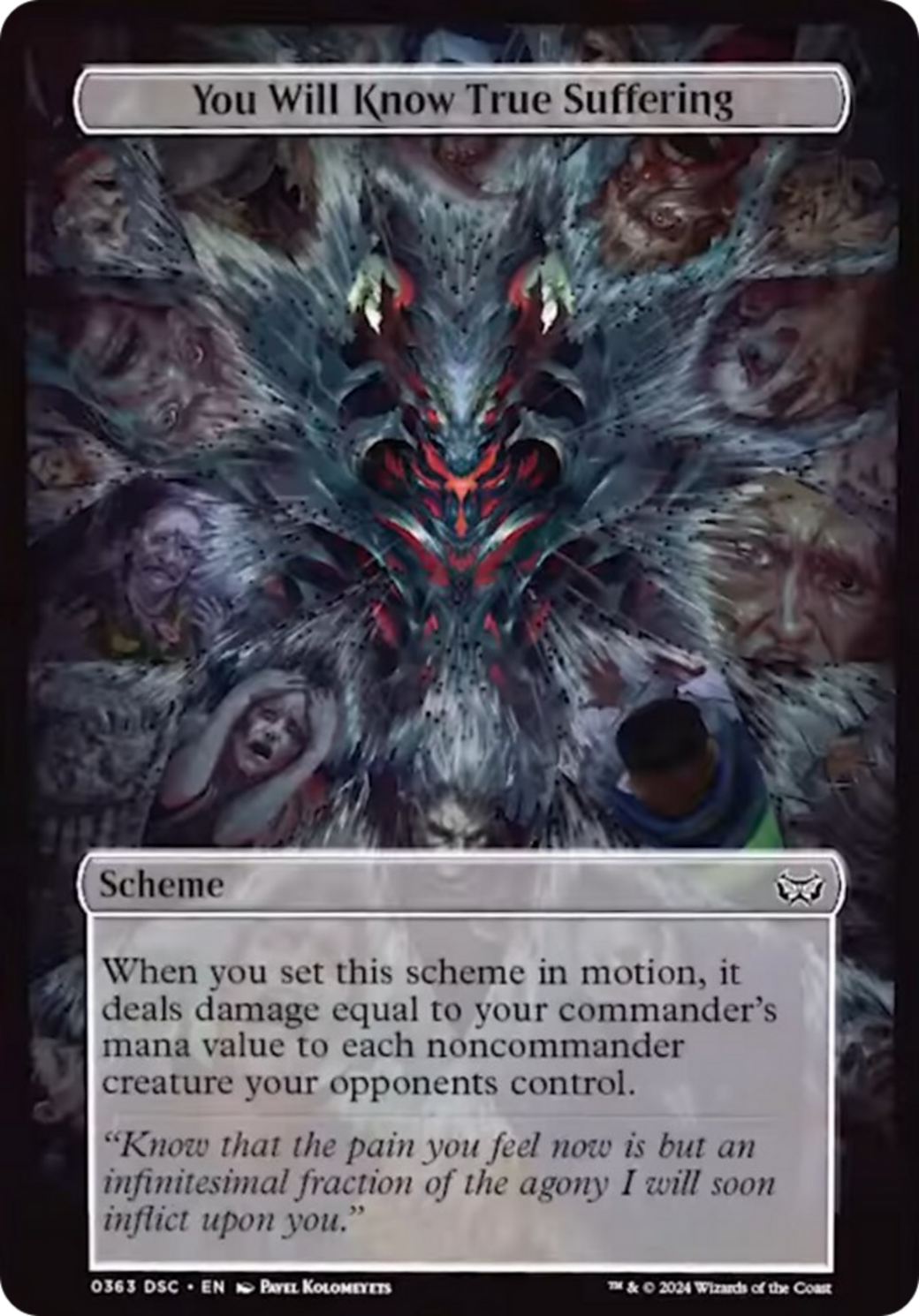 You Will Know True Suffering (Full Art) [Duskmourn: Archenemy] | Exor Games Bridgewater