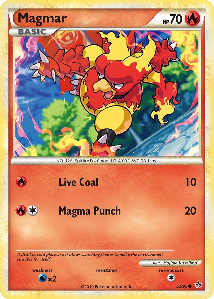 Magmar (52/95) [HeartGold & SoulSilver: Unleashed] | Exor Games Bridgewater