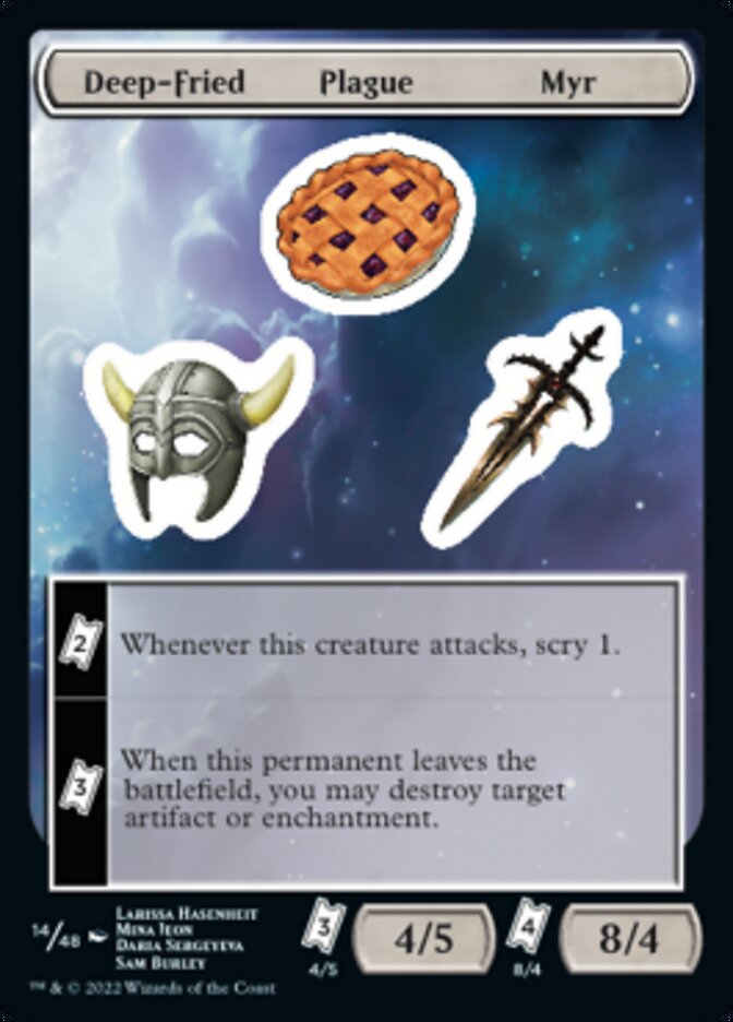 Deep-Fried Plague Myr [Unfinity Stickers] | Exor Games Bridgewater