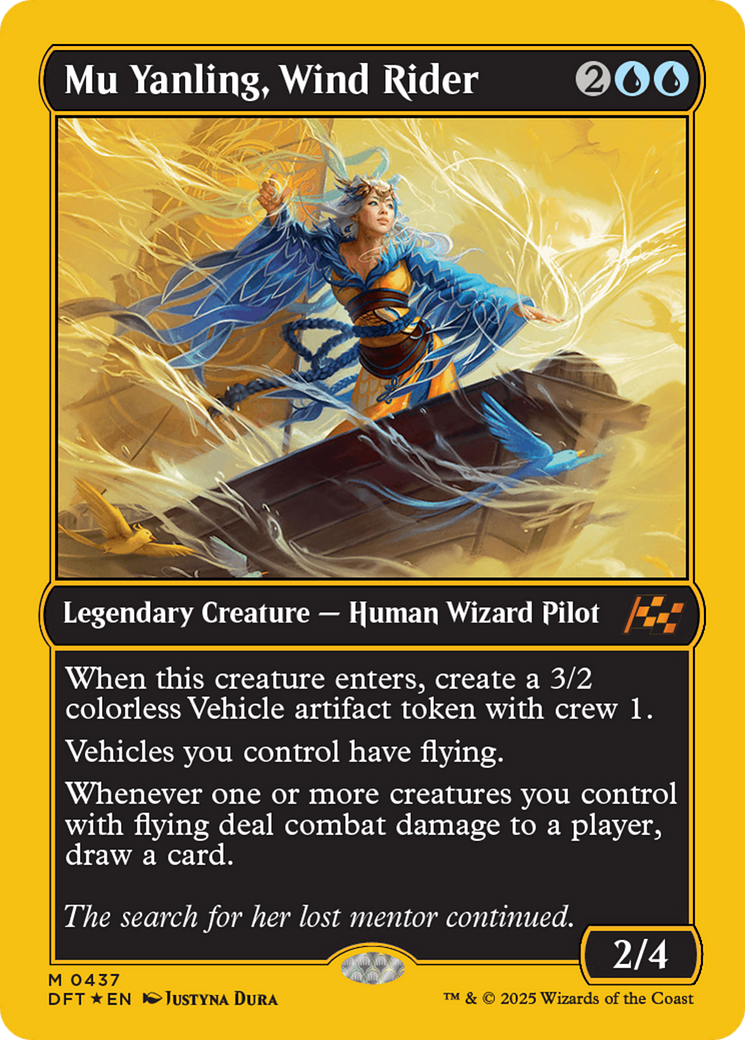 Mu Yanling, Wind Rider (First-Place Foil) [Aetherdrift] | Exor Games Bridgewater