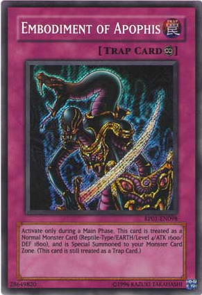 Embodiment of Apophis [RP01-EN098] Secret Rare | Exor Games Bridgewater