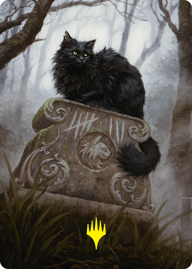 Nine-Lives Familiar 2 Art Card (36/54) (Gold-Stamped Planeswalker Symbol) [Foundations Art Series] | Exor Games Bridgewater