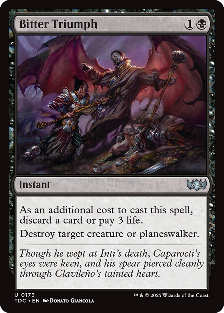Bitter Triumph [Tarkir: Dragonstorm Commander] | Exor Games Bridgewater