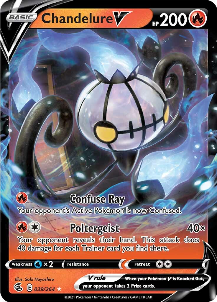 Chandelure V (039/264) [Sword & Shield: Fusion Strike] | Exor Games Bridgewater