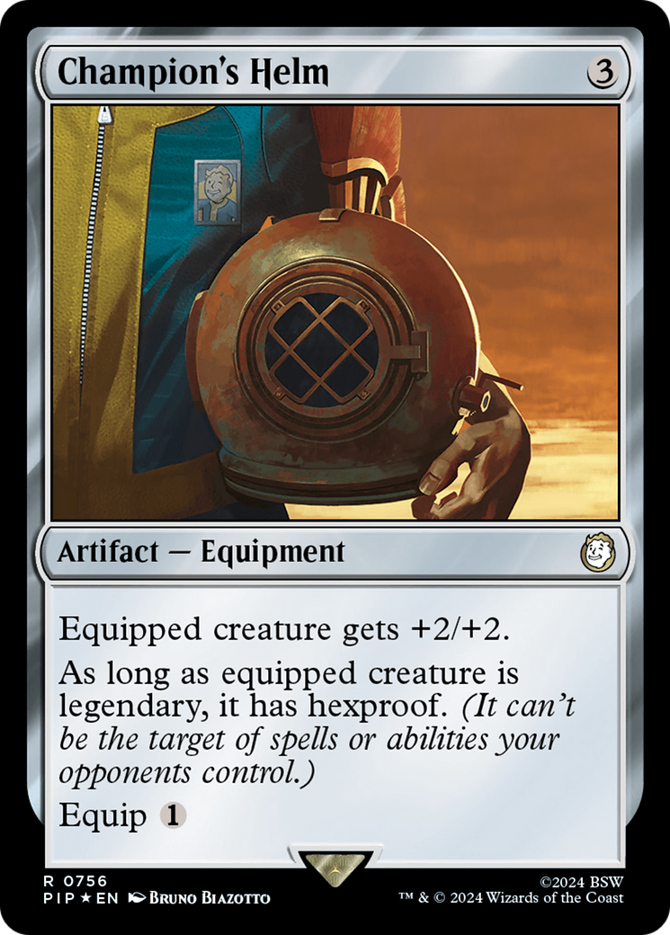 Champion's Helm (Surge Foil) [Fallout] | Exor Games Bridgewater