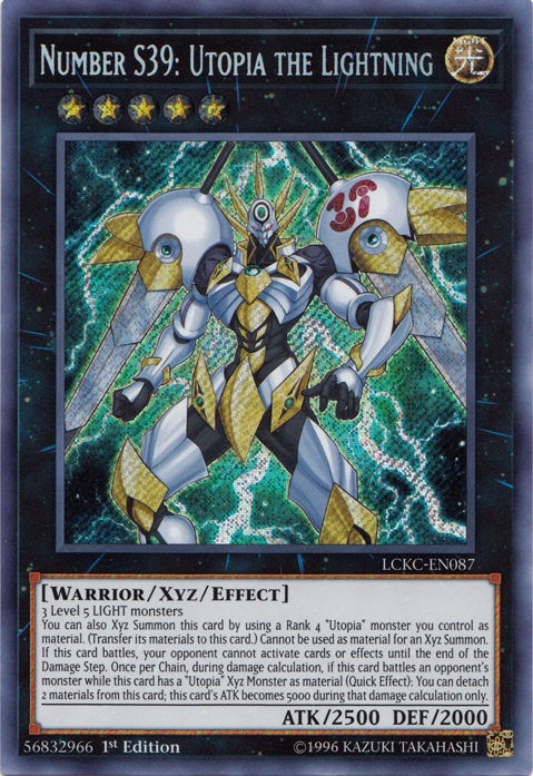 Number S39: Utopia the Lightning [LCKC-EN087] Secret Rare | Exor Games Bridgewater