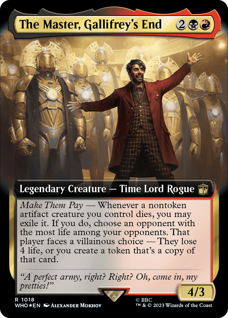 The Master, Gallifrey's End (Extended Art) (Surge Foil) [Doctor Who] | Exor Games Bridgewater