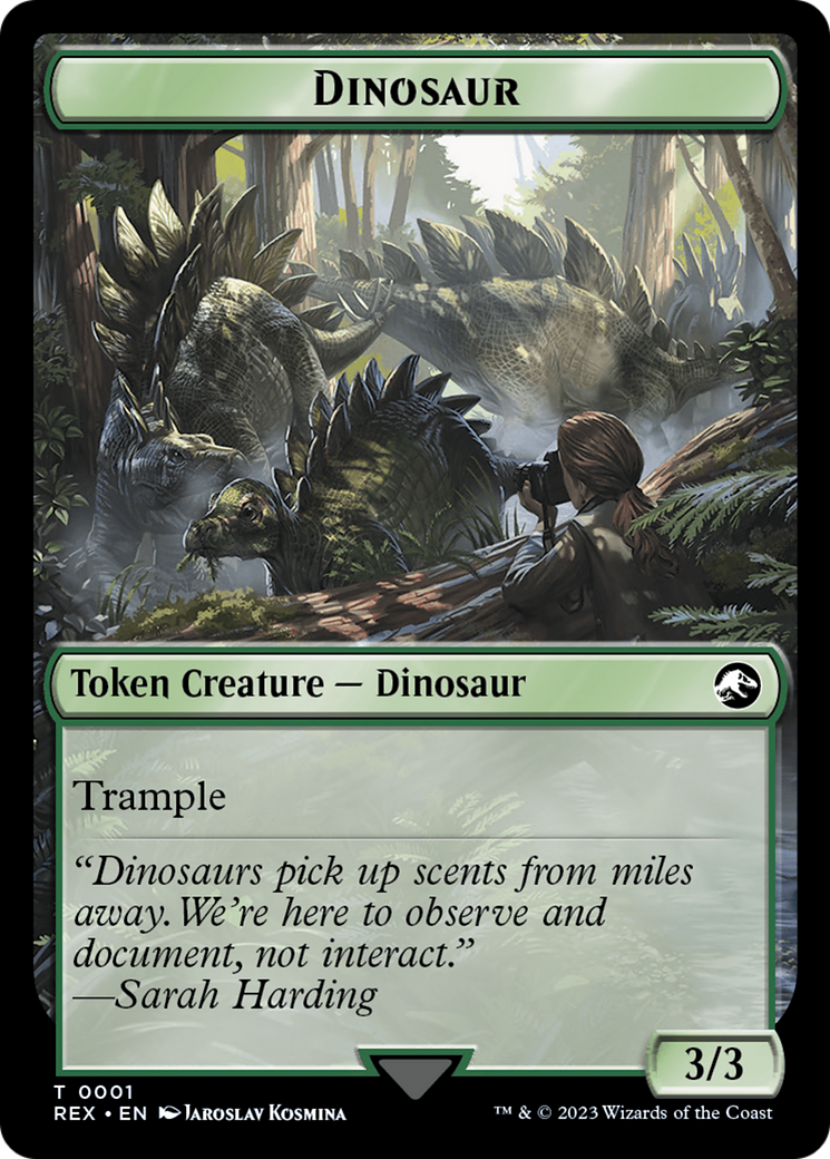 Gnome // Dinosaur (0001) Double-Sided Token [The Lost Caverns of Ixalan Tokens] | Exor Games Bridgewater