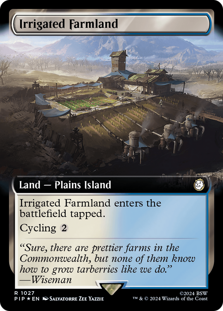 Irrigated Farmland (Extended Art) (Surge Foil) [Fallout] | Exor Games Bridgewater