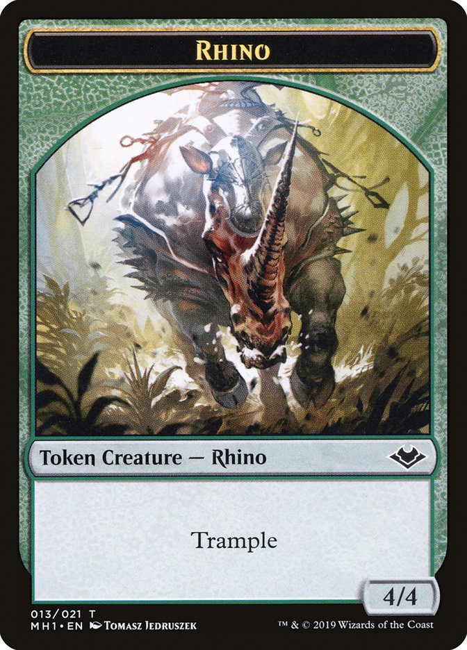 Rhino Token [Modern Horizons Tokens] | Exor Games Bridgewater